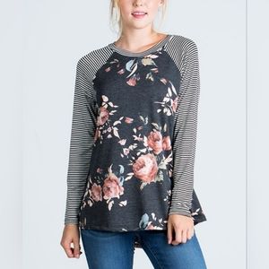 Chic Soul 1X Floral High Low Top